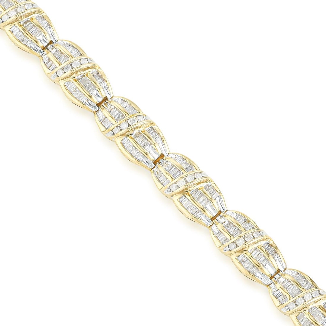 Wave Link Diamond Bracelet: ESTIMATED RETAIL PRICE: 12,250* *This is the estimated value a piece of similar quality, craftsmanship, and characteristics could command at retail. A rich study in woven texture and light, this wide