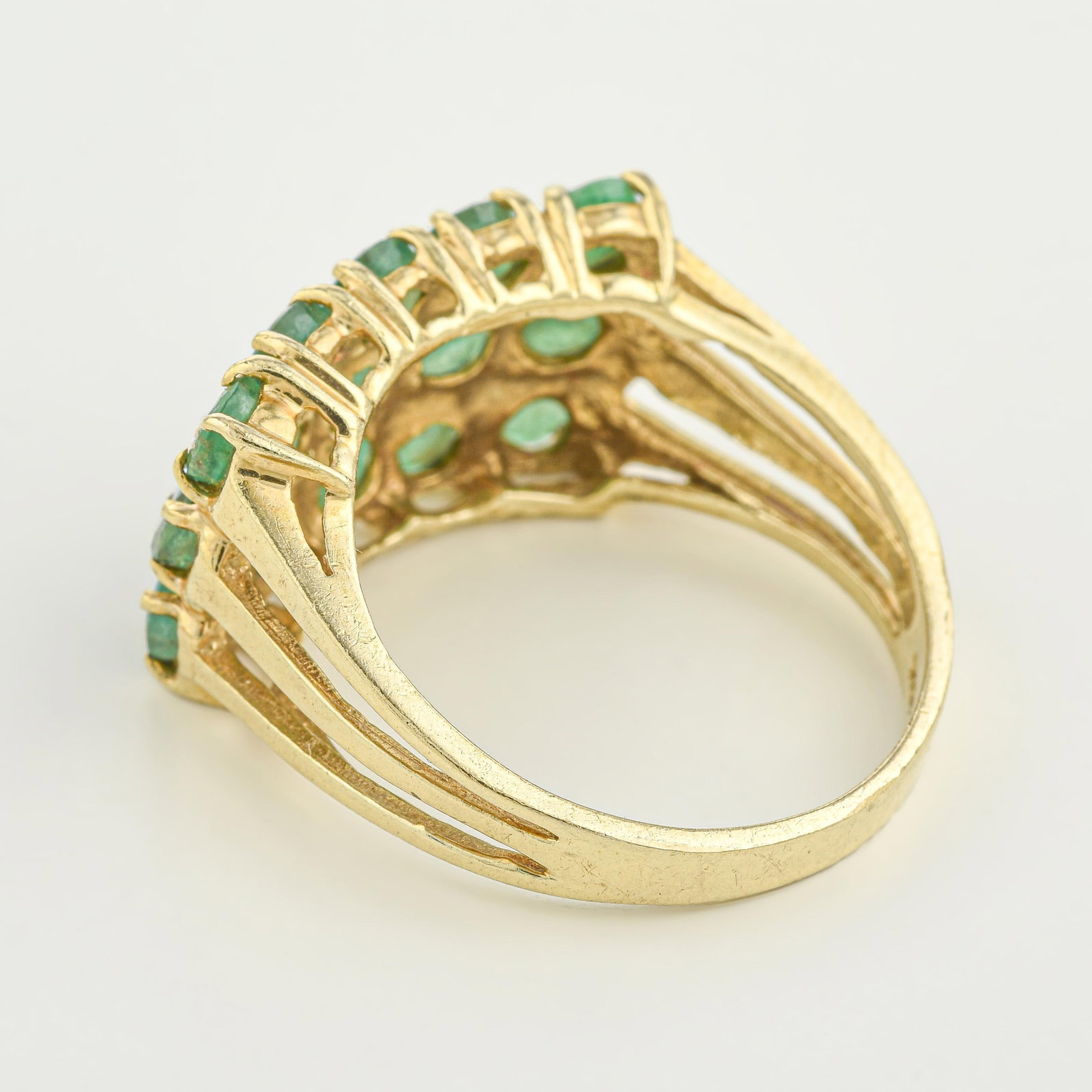 Vintage Emerald Cluster Ring - 2