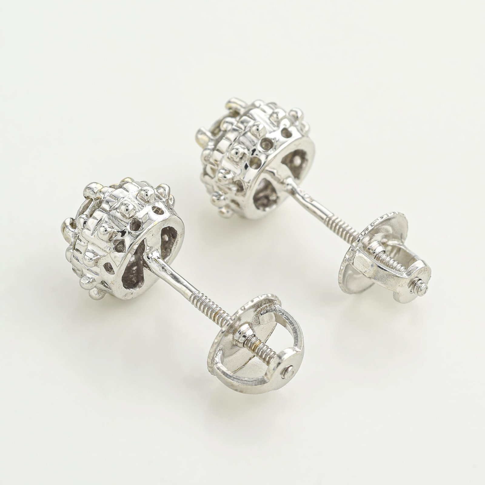 Diamond Cluster Stud Earrings - 2