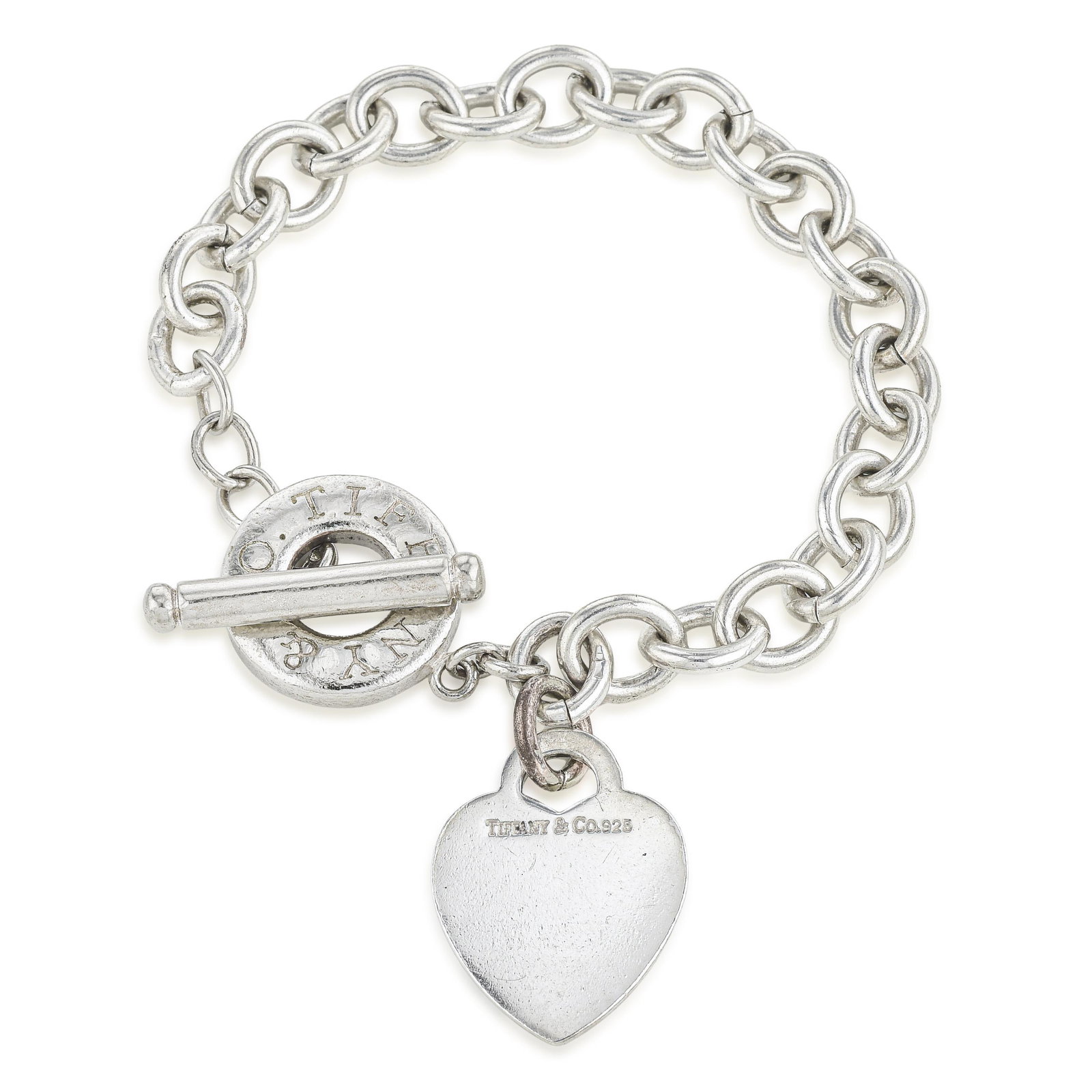 Tiffany & Co. Heart Link Silver Bracelet (1 of 2)