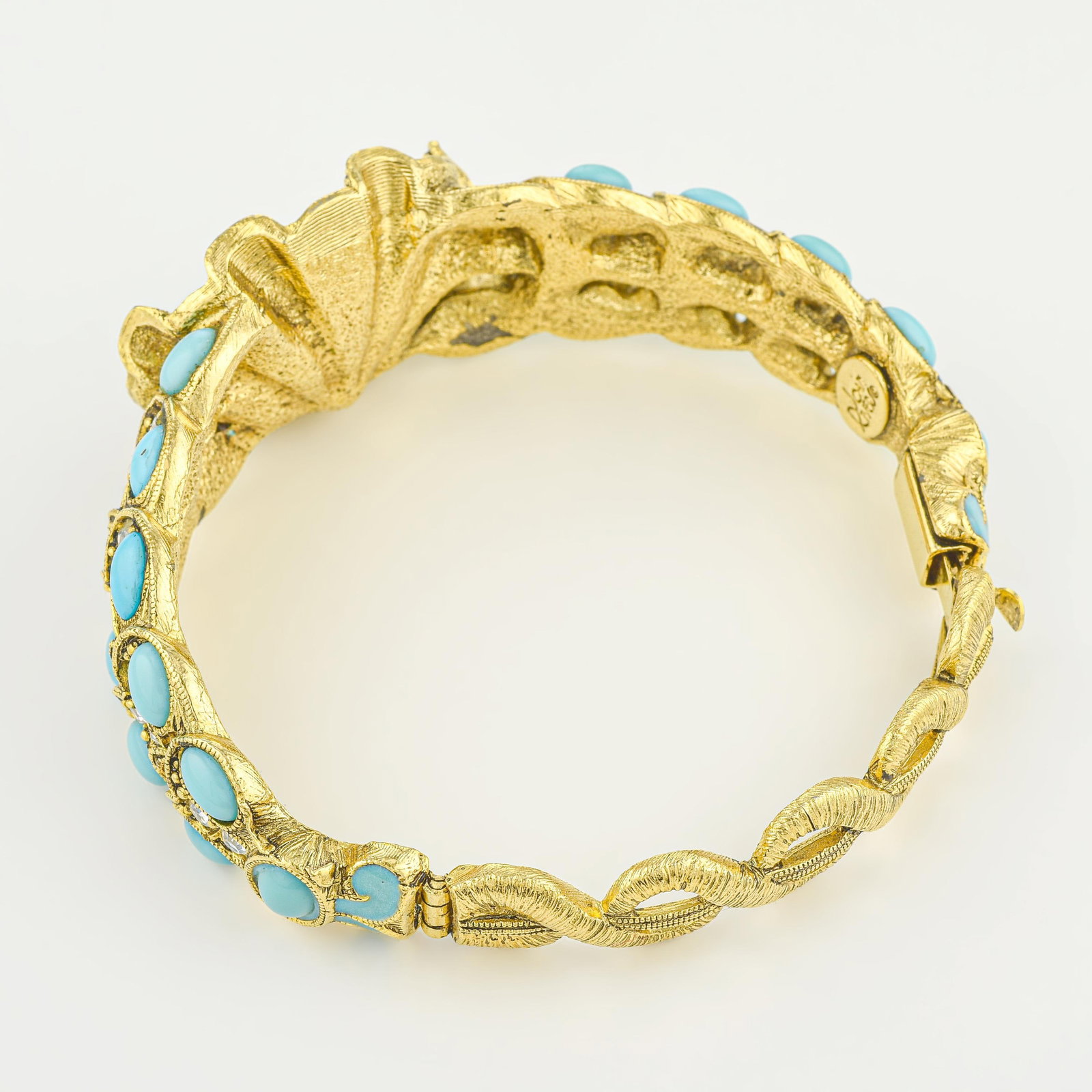 Costume Joan Rivers Green and White Stone Bracelet - 2