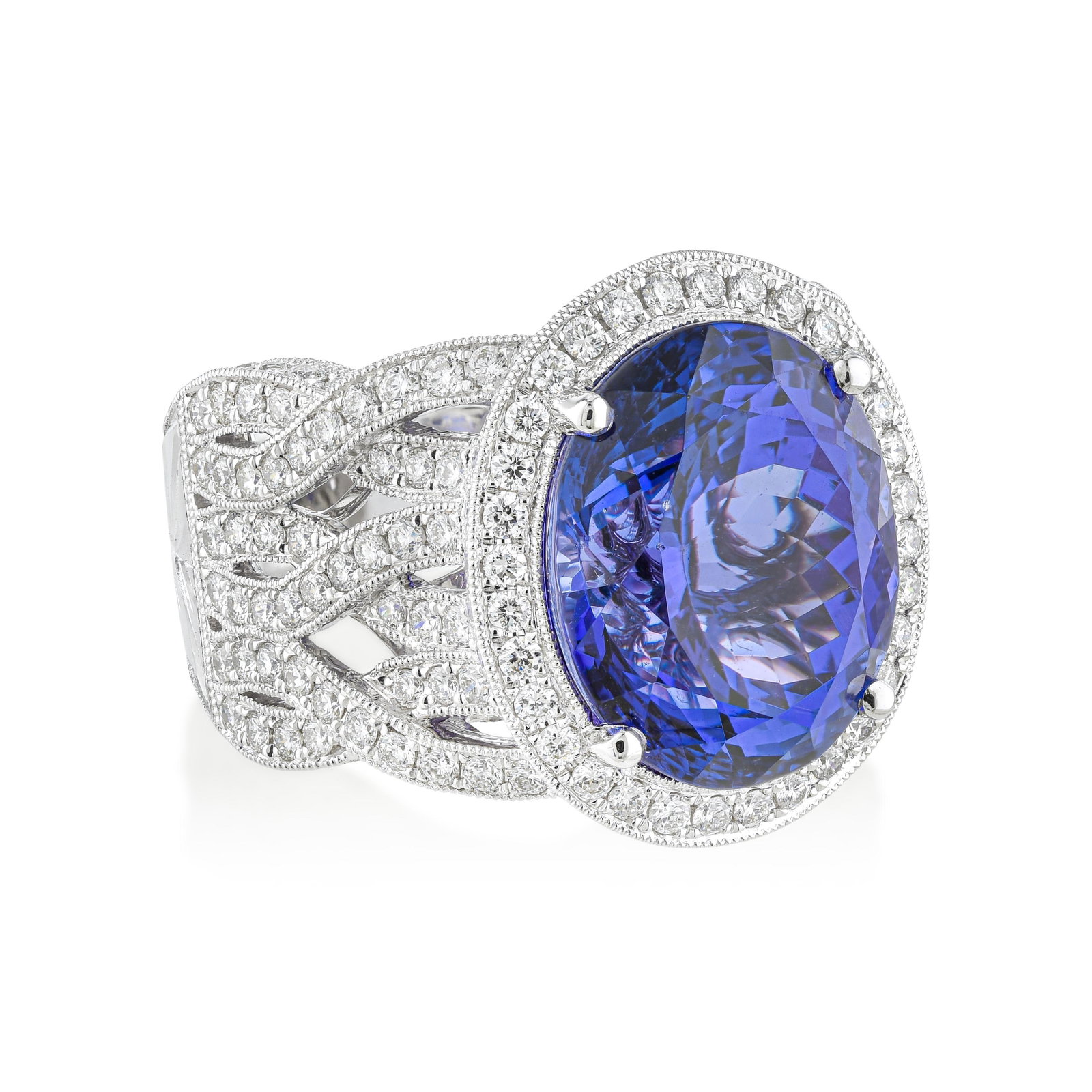 10.84-Carat Tanzanite and Diamond Ring - 2