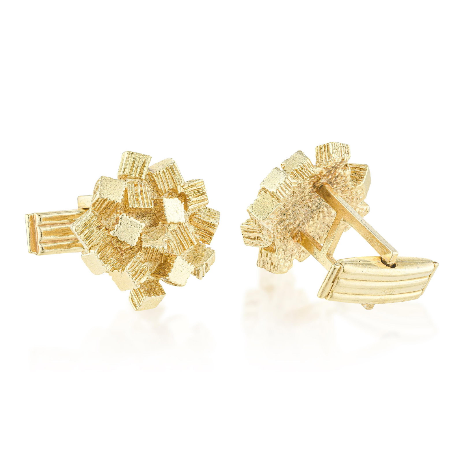 Brutalist Cufflinks Circa 1970s - 2