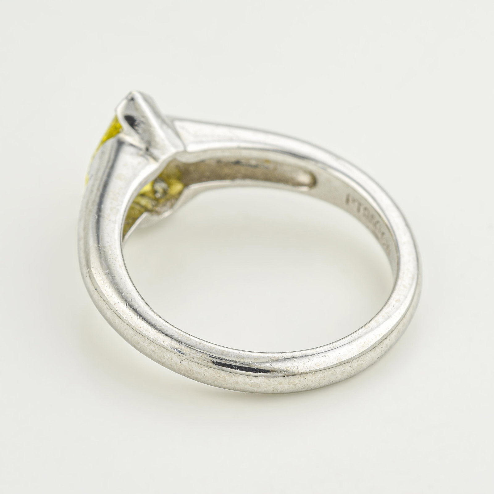 Treated Fancy Yellow and White Diamond Ring - 2
