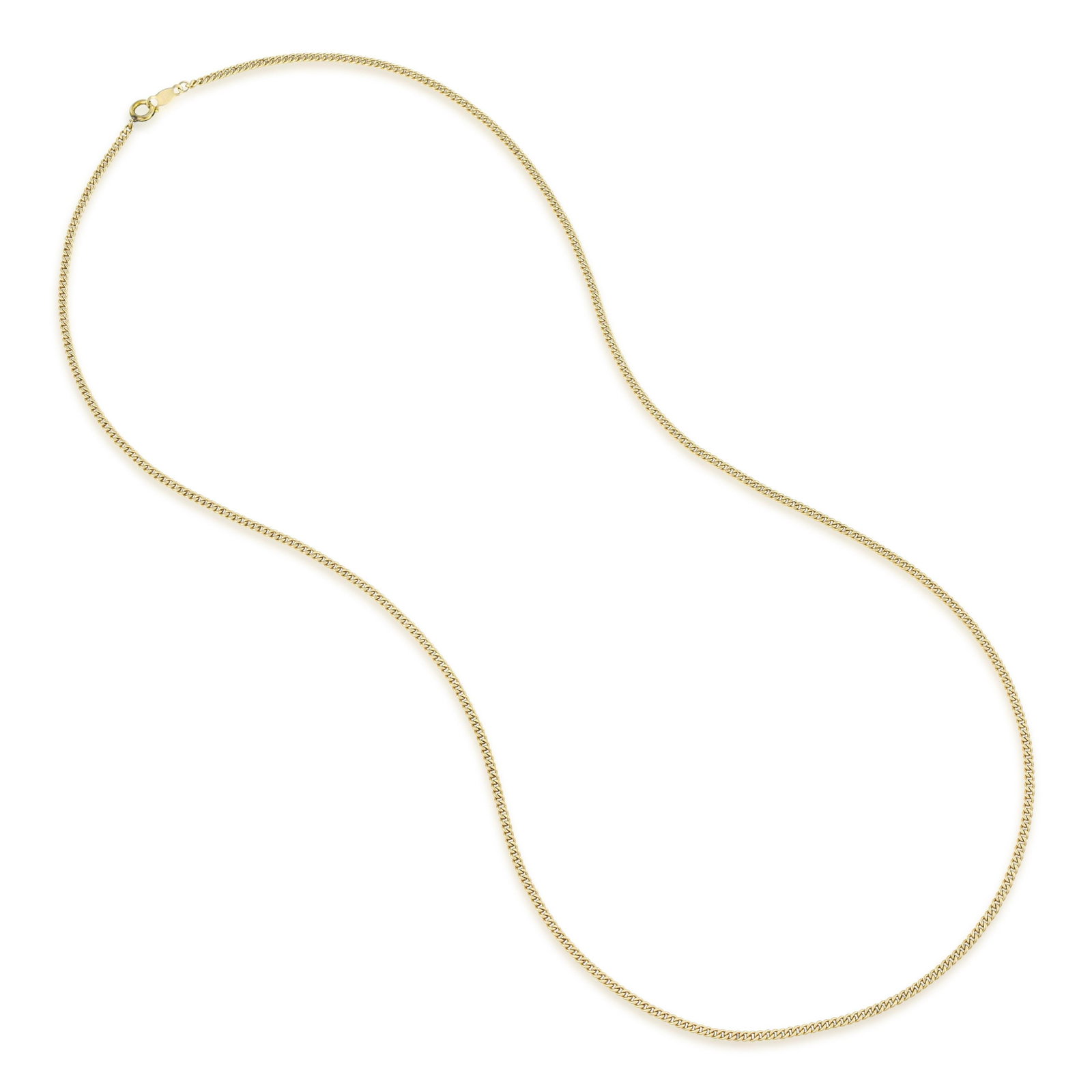 14K Gold Curb Link Chain Necklace, 22 Inches 2 mm: ESTIMATED RETAIL PRICE: $1,300* *This is the estimated value a piece of similar quality, craftsmanship, and characteristics could command at retail. A classic 22-inch 14K yellow gold curb link chain