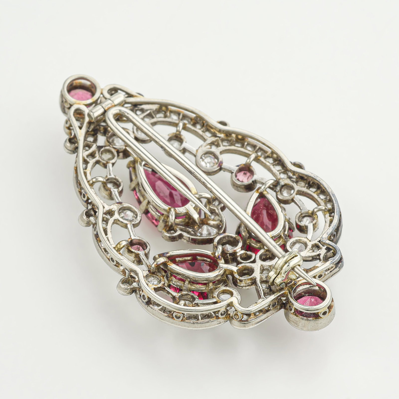 Vintage Tourmaline and Diamond Brooch - 2
