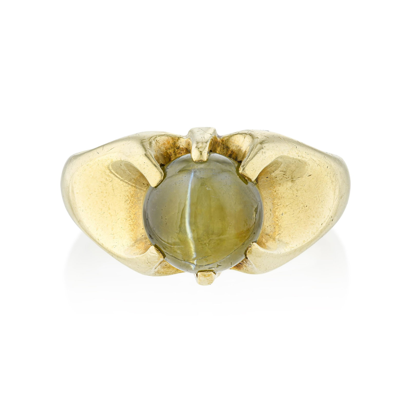 Chrysoberyl Cat's Eye Ring: ESTIMATED RETAIL PRICE: $1,500 * *This is the estimated value a piece of similar quality, craftsmanship, and characteristics could command at retail. Chatoyancy, the bright band of light that slides