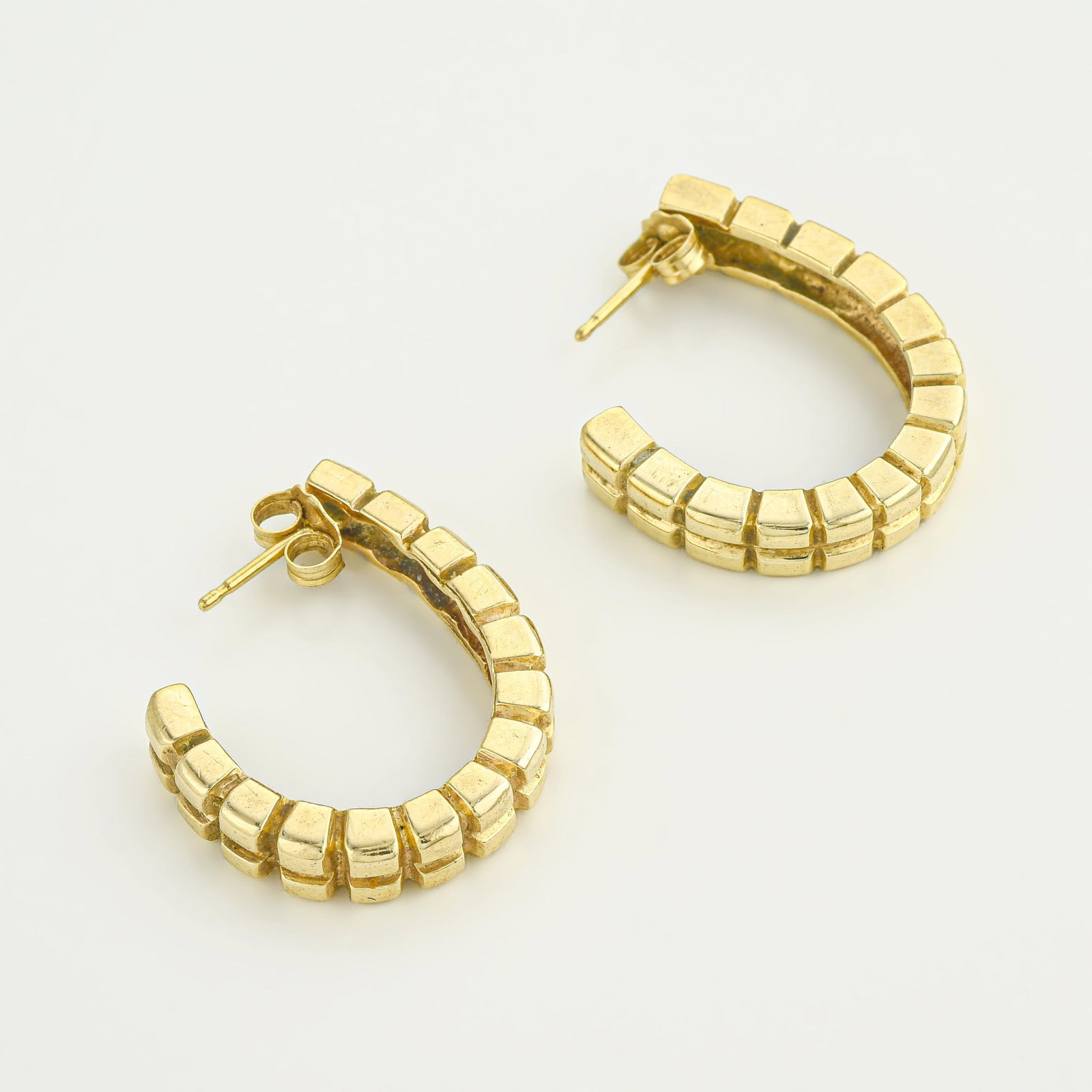 J-Style Semi Hoop Earrings - 2