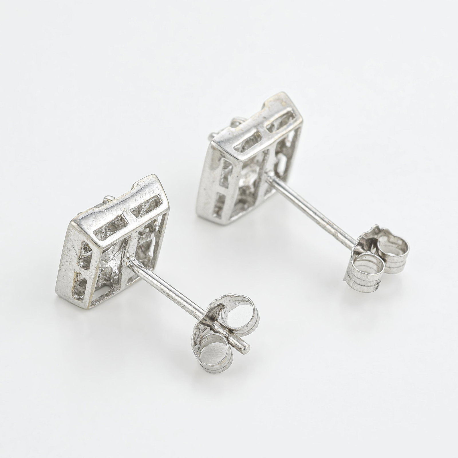Diamond Cluster Stud Earrings - 2
