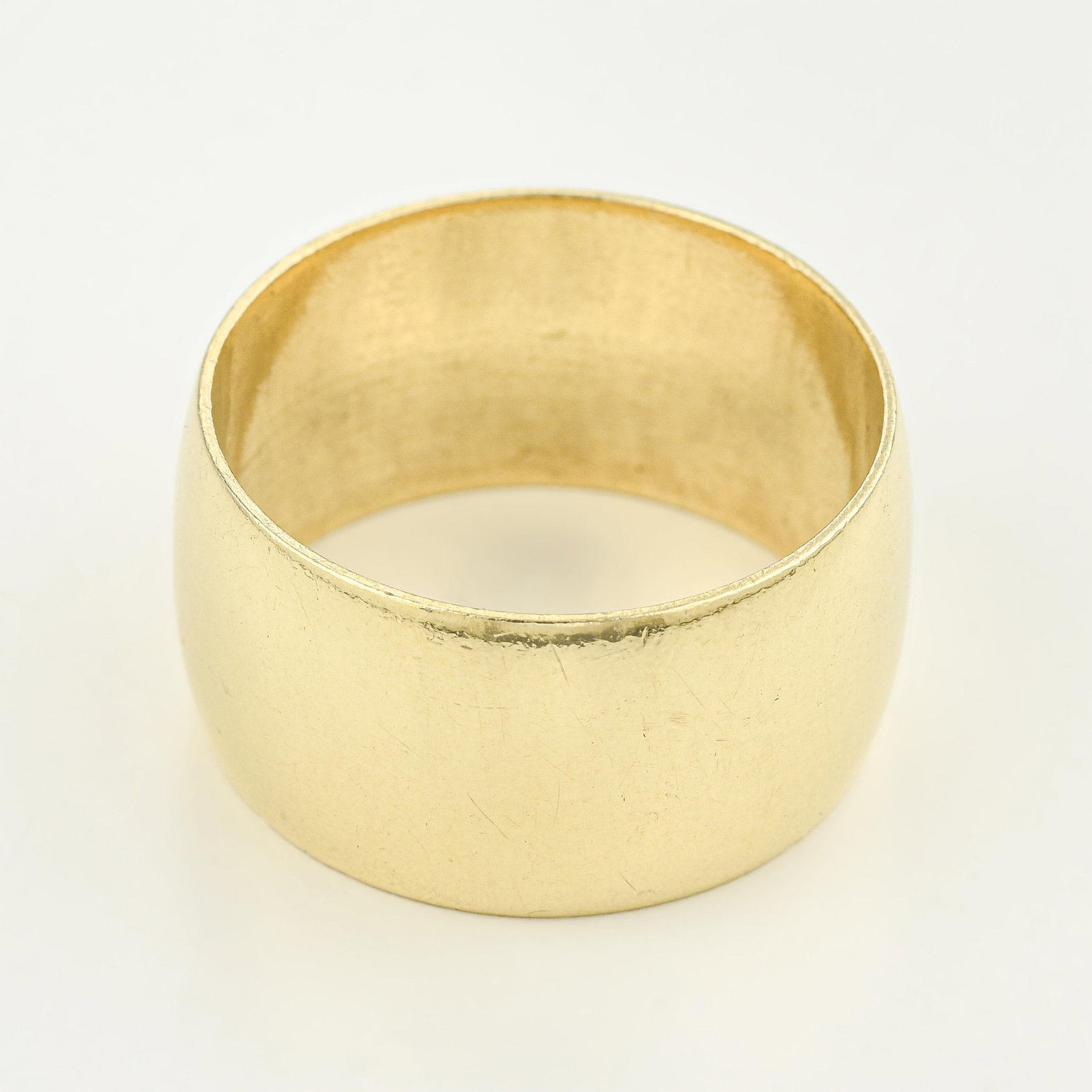 Wide Cigar Band Ring in 14K Gold - 2