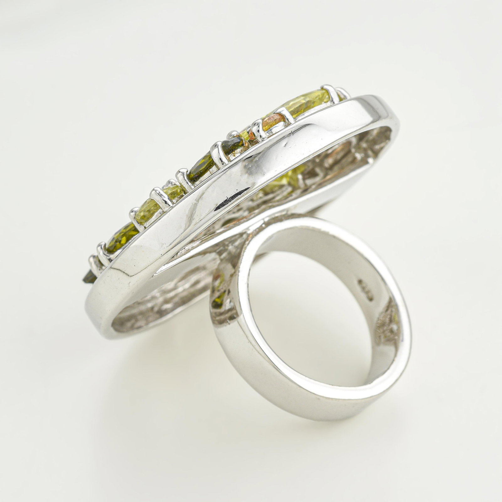 Multicolor Stone Cluster Ring - 2