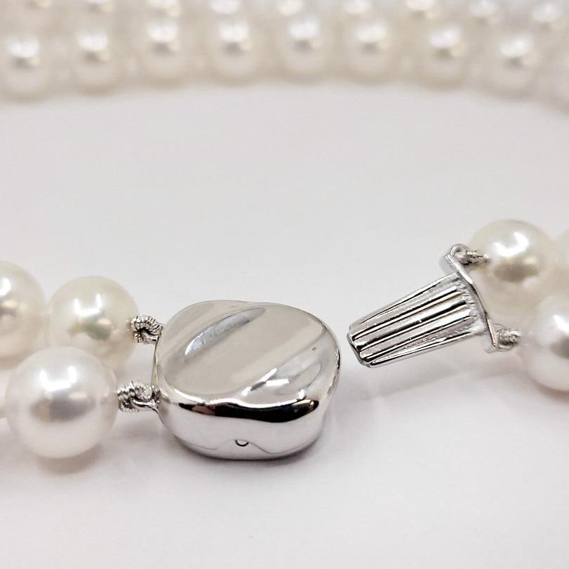Double Strand Akoya Pearl Necklace - 2