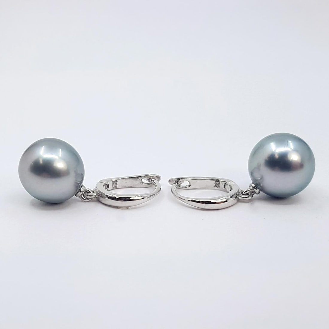 Silvery Tahitian Pearl Drop Earrings - 2