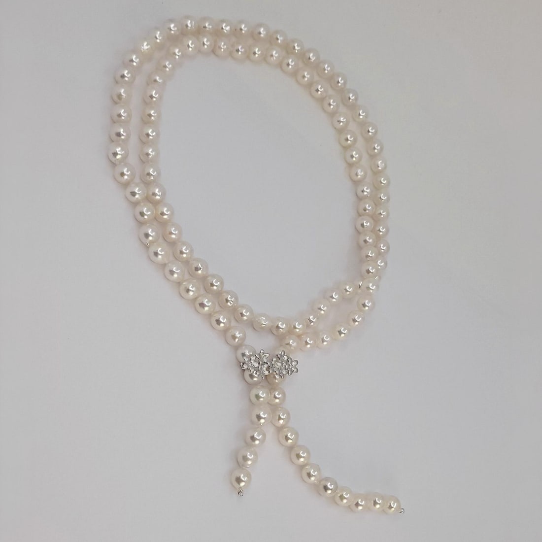 Akoya Pearl Lariat Necklace - 2