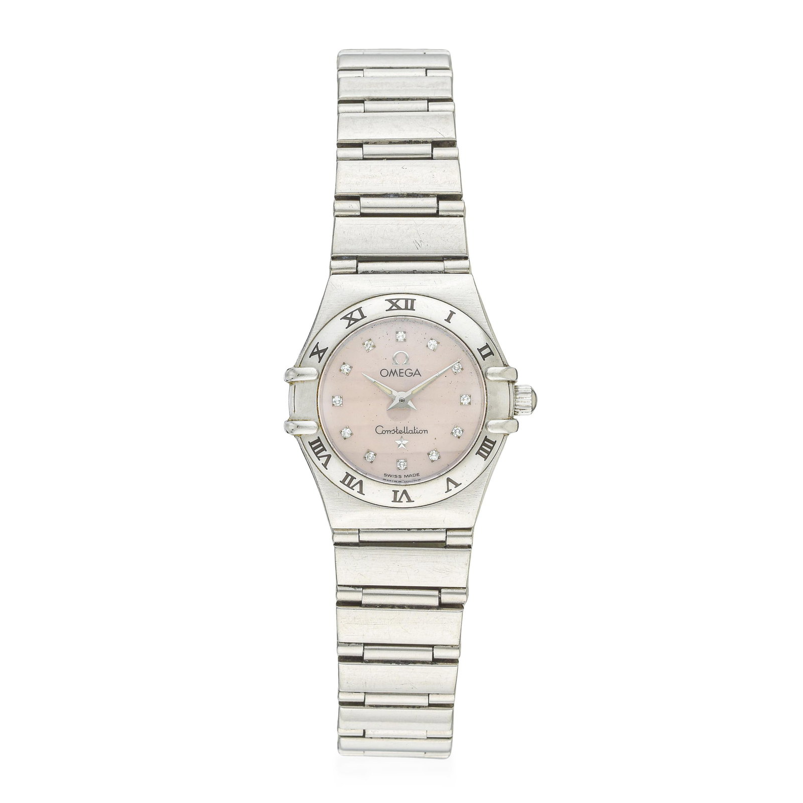 Omega Constellation Ladies' in Steel: ESTIMATED RETAIL PRICE: $3,000* *This is the estimated value a piece of similar quality, craftsmanship, and characteristics could command at retail. Constellation is Omega's dress line and the