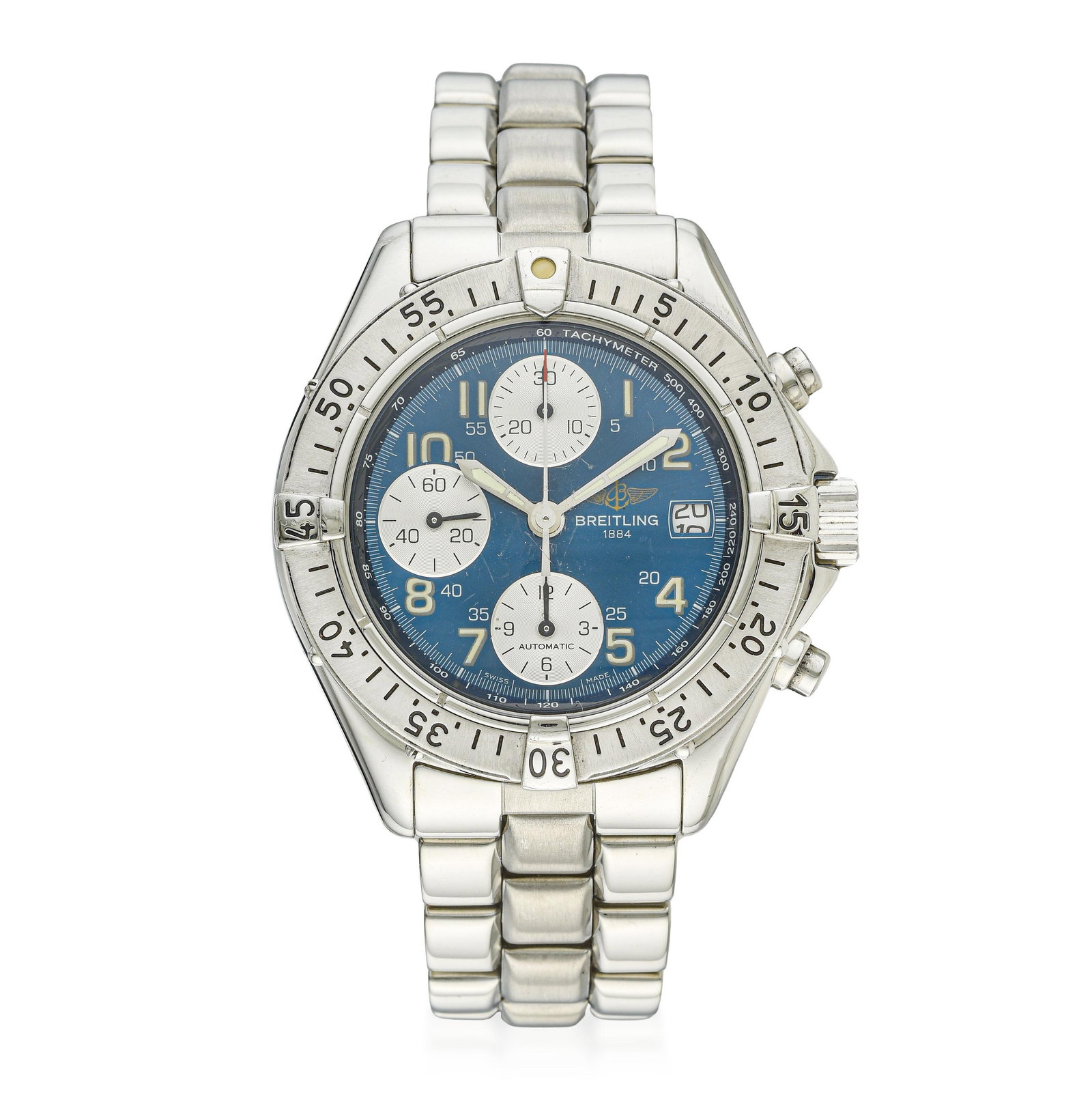 Breitling Chronomat in Steel: ESTIMATED RETAIL PRICE: $5,000* *This is the estimated value a piece of similar quality, craftsmanship, and characteristics could command at retail. The Chronomat is the watch that brought Breitling