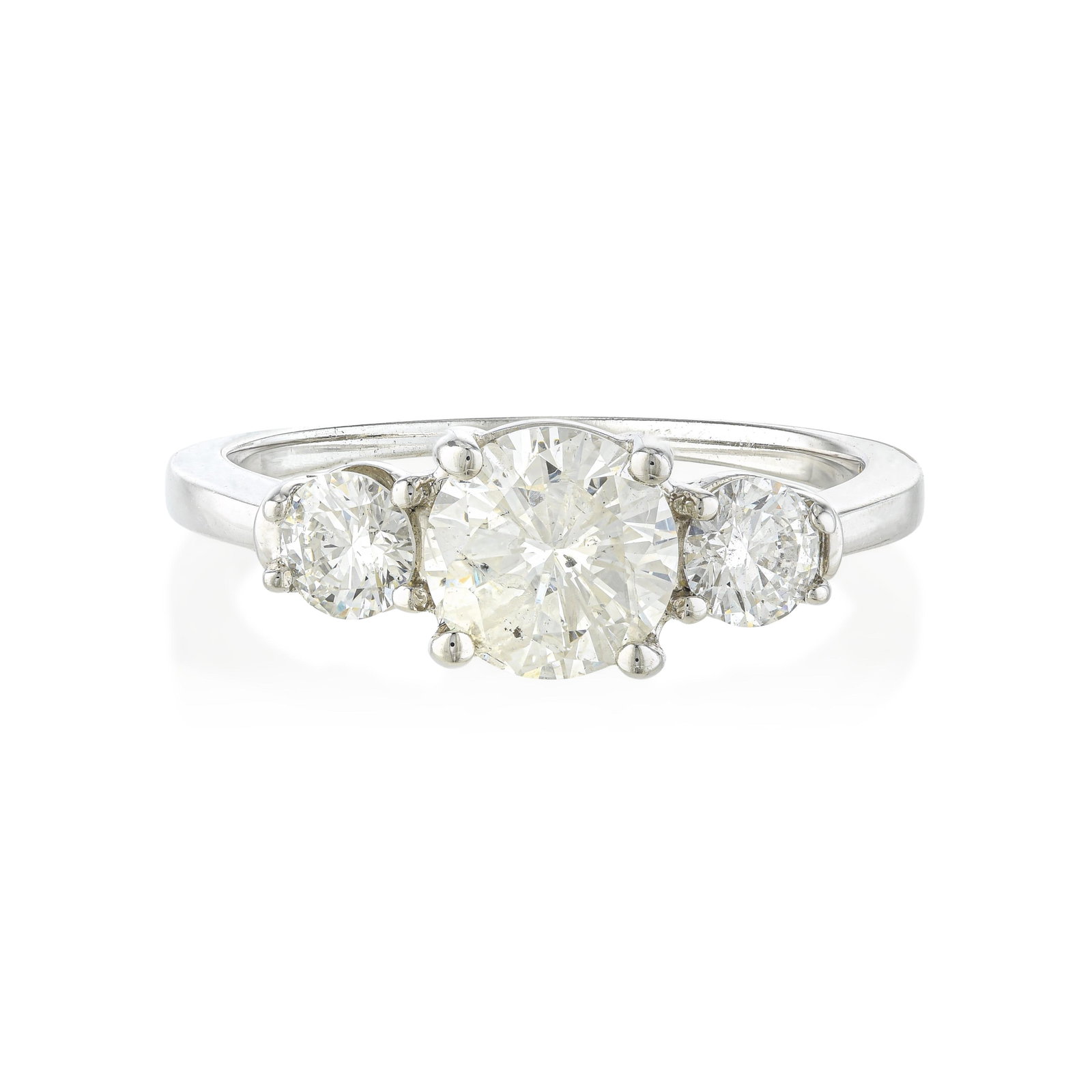 Diamond Engagement Ring: ESTIMATED RETAIL PRICE: $6,000* *This is the estimated value a piece of similar quality, craftsmanship, and characteristics could command at retail. A classic three-stone engagement ring, this 14K