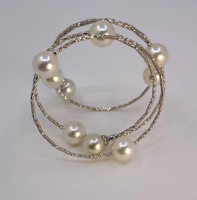 White Akoya Pearl Wrap Bracelet - 5
