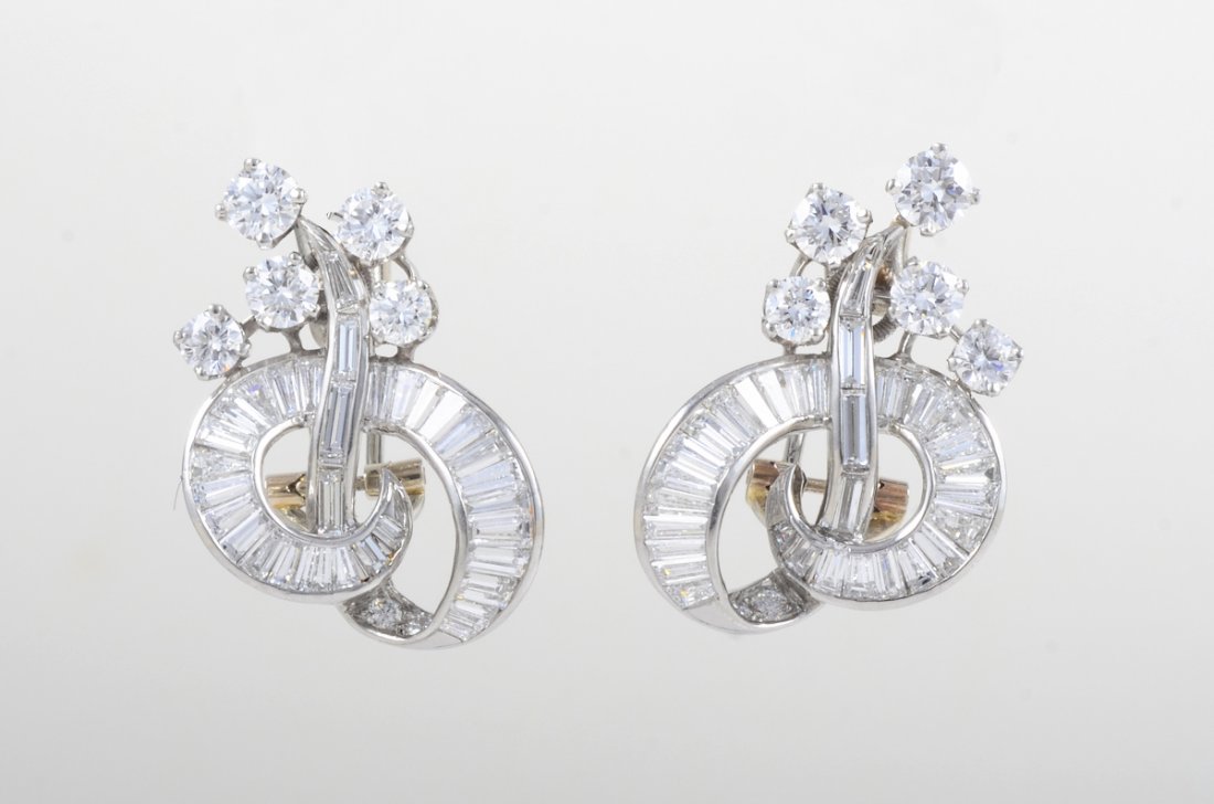 Platinum Diamond Earclips (1 of 2)