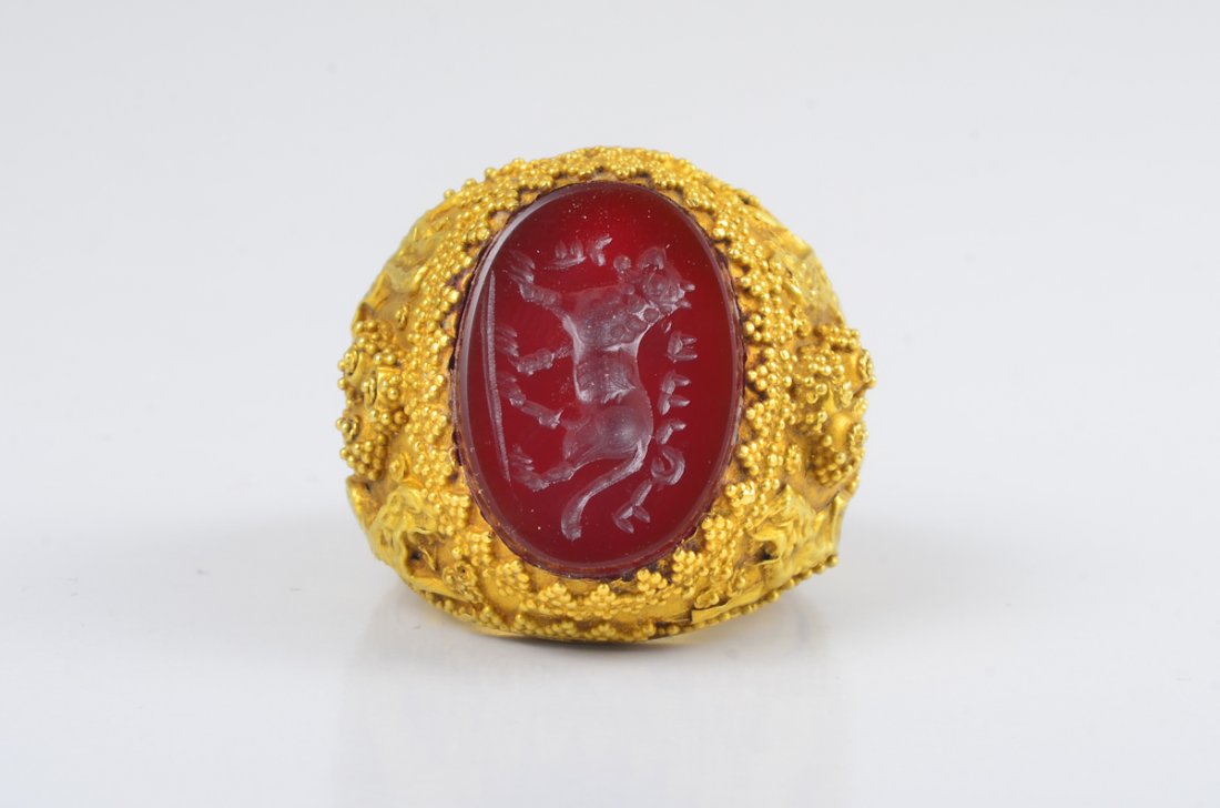 Antique Intaglio 22K Gold Ring (1 of 3)