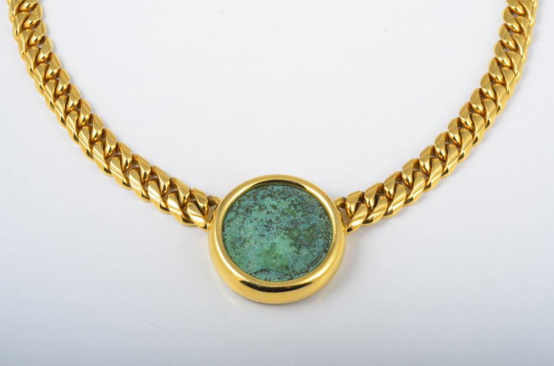 Bulgari Ancient Coin Gold Necklace (1 of 7)