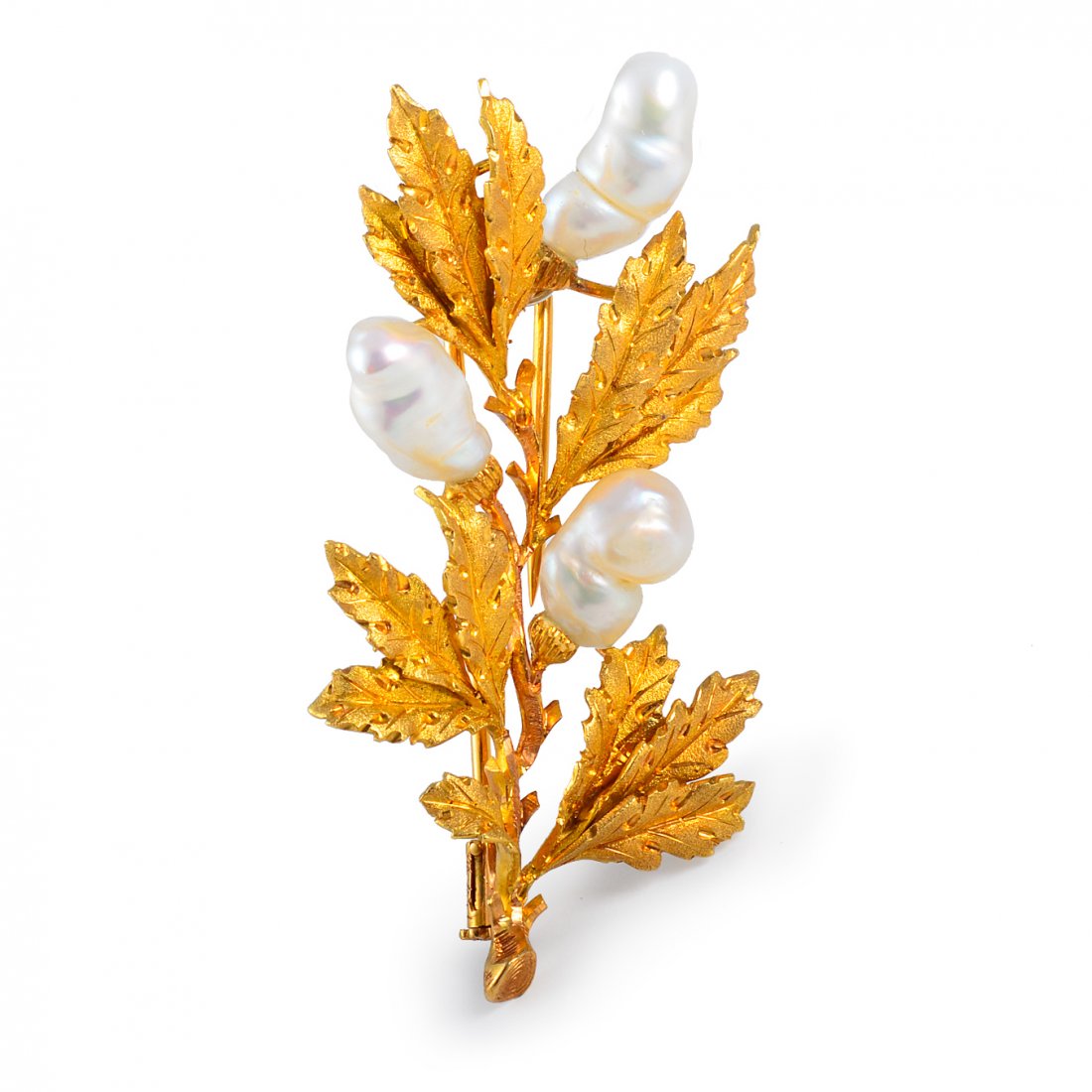 Buccellati Pearl Leaf Brooch (1 of 2)