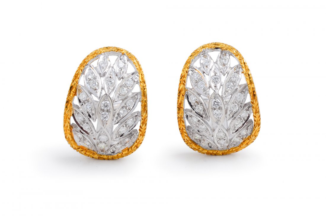 Buccellati Diamond Gold Earclips (1 of 2)