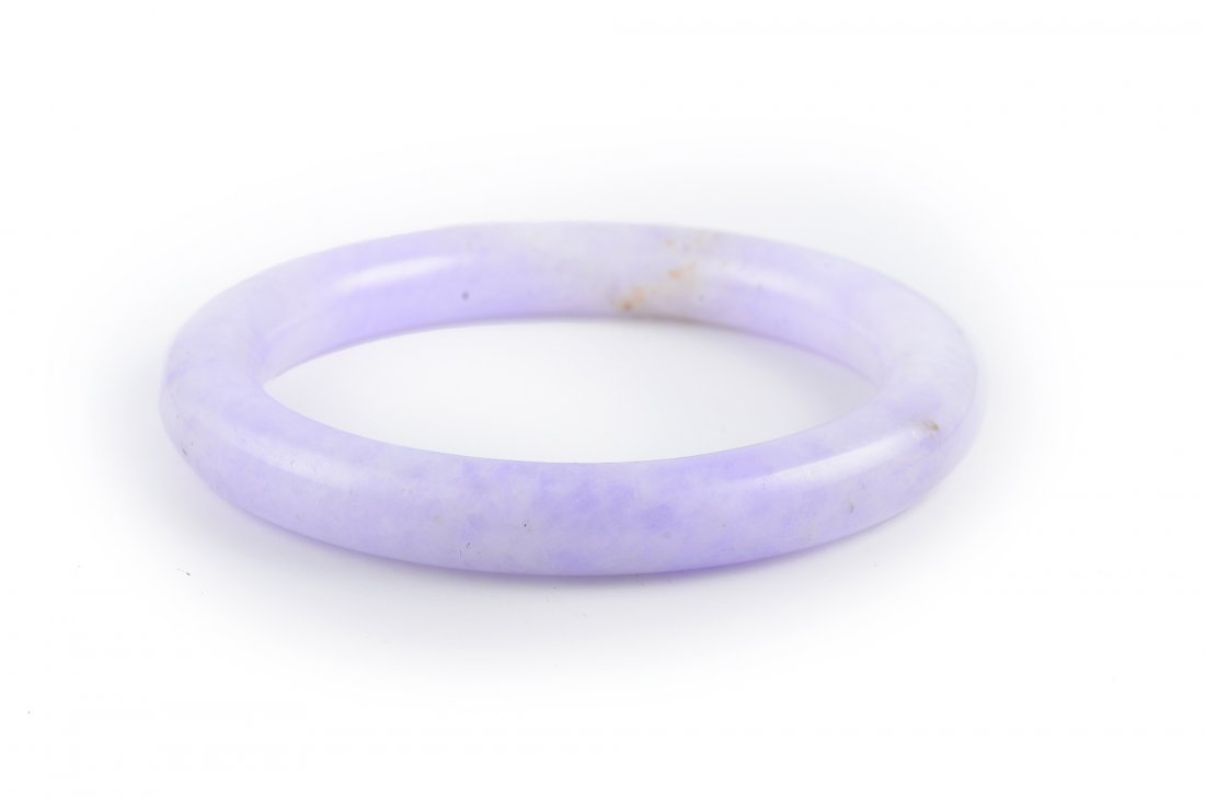 Untreated Lavender Jade Bangle (1 of 2)