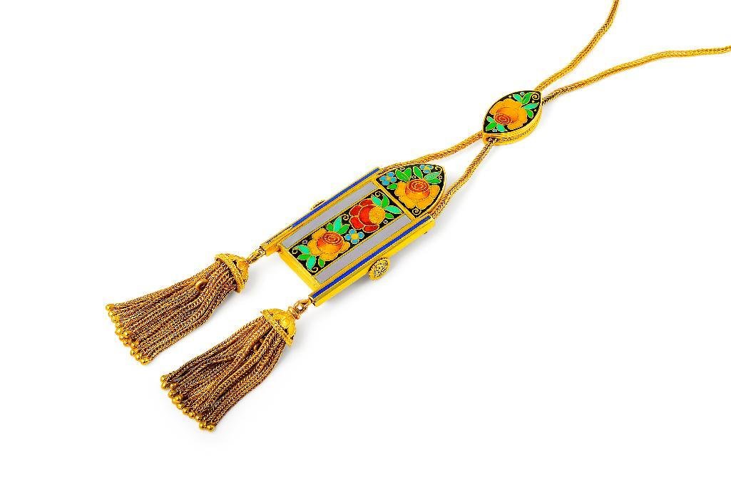 An Antique Gold and Enamel Pendant Watch (1 of 3)