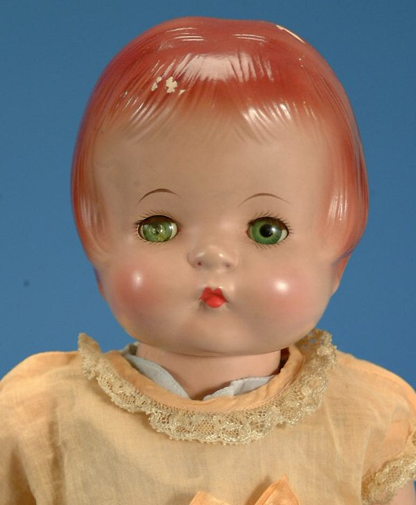 19" Effanbee Patsy Ann, all comp, gr. sl. eyes, mol: 19" Effanbee Patsy Ann, all comp, gr. sl. eyes, molded hair, vintage clothes, VG, (est. $200 - $300)