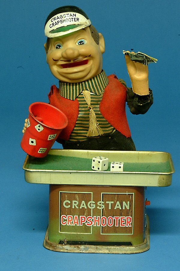 Cragstan Crapshooter, battery operated, w/dice, G,