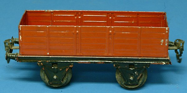 Marklin 1 Gauge Gondola, painted tin, L 8", VG, mi