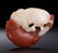 A CARVED CARNELIAN AGATE DOUBLE FISH PENDANT - 2