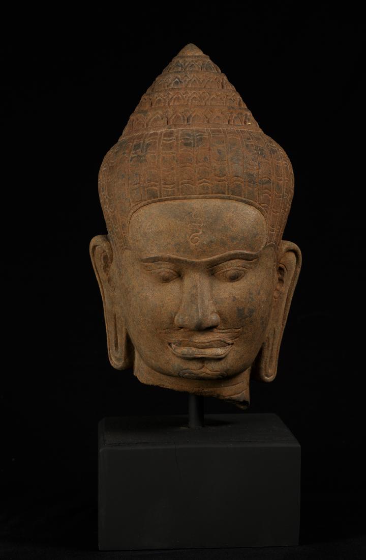 18th Century Khmer Stone Buddha Head (1 of 3)