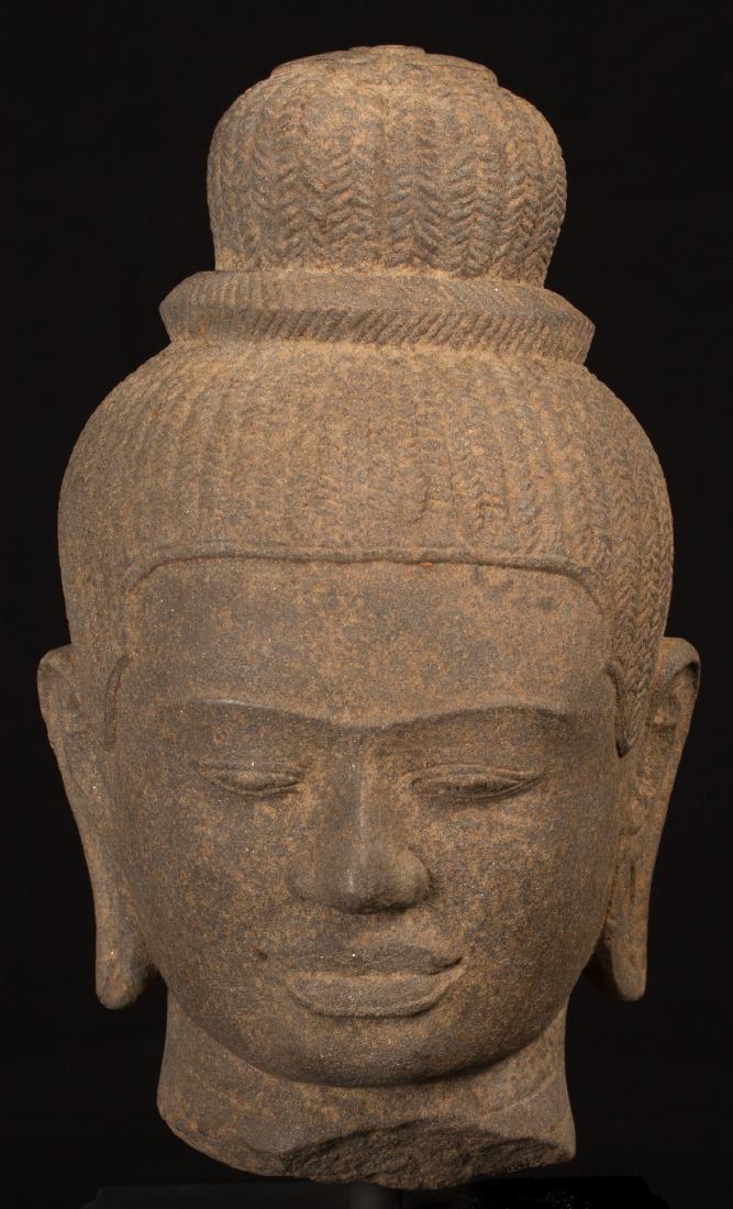 17th-18th Century Indian Lakshmi / Devi Sandstone Head (1 of 6)