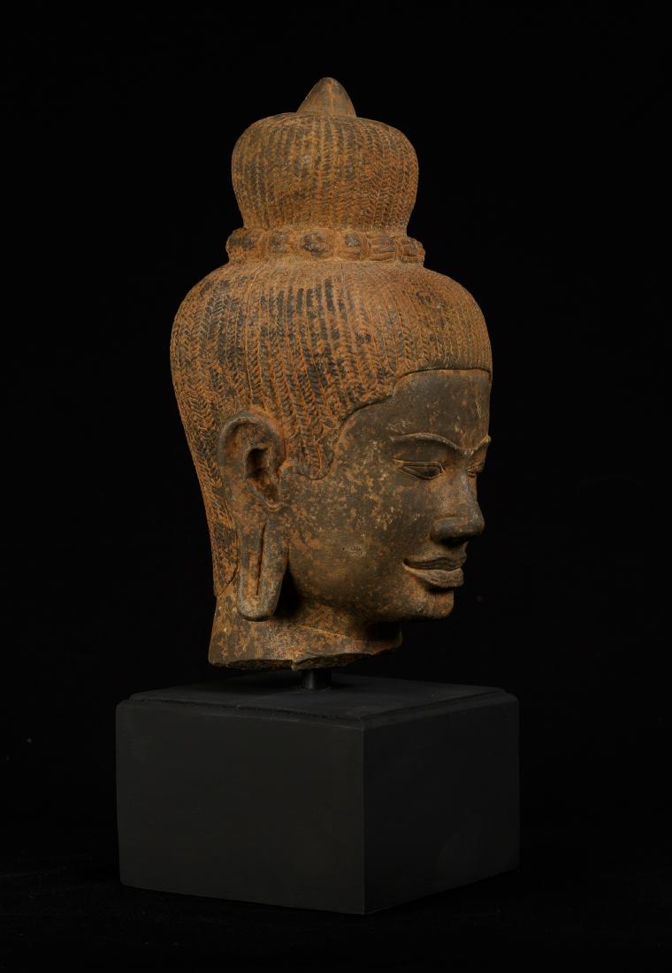 17th-18th Century Indian Lakshmi / Devi Sandstone Head (1 of 3)