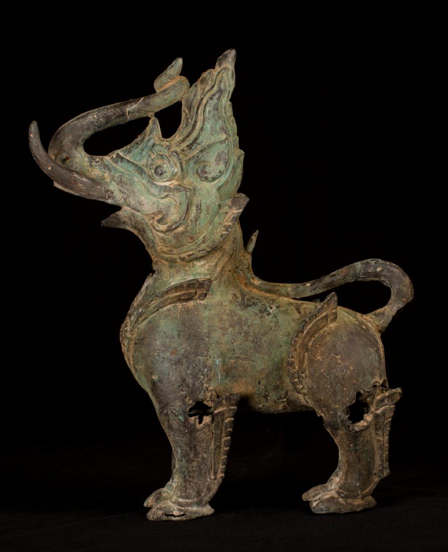 18th century Khmer Bronze 'King of the Animals' Statue (1 of 4)