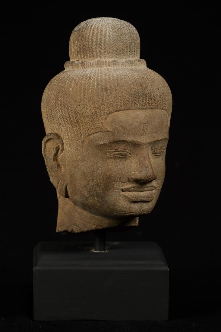 18th Century Stone Shiva Head (1 of 3)