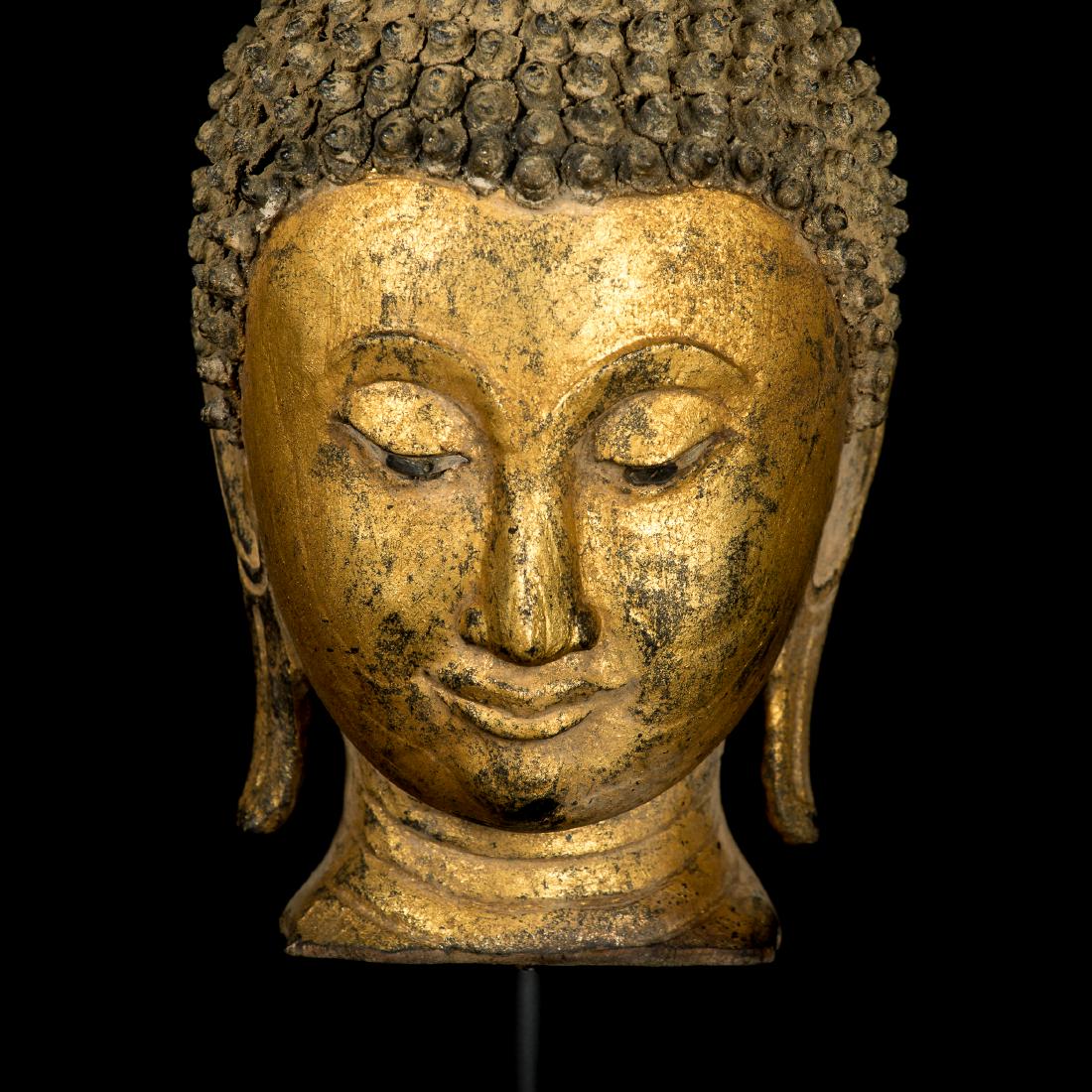 18th Century Sukhothai Gold Gilt Buddha Head Feb 15 2019 Hd Asian Art In United Kingdom