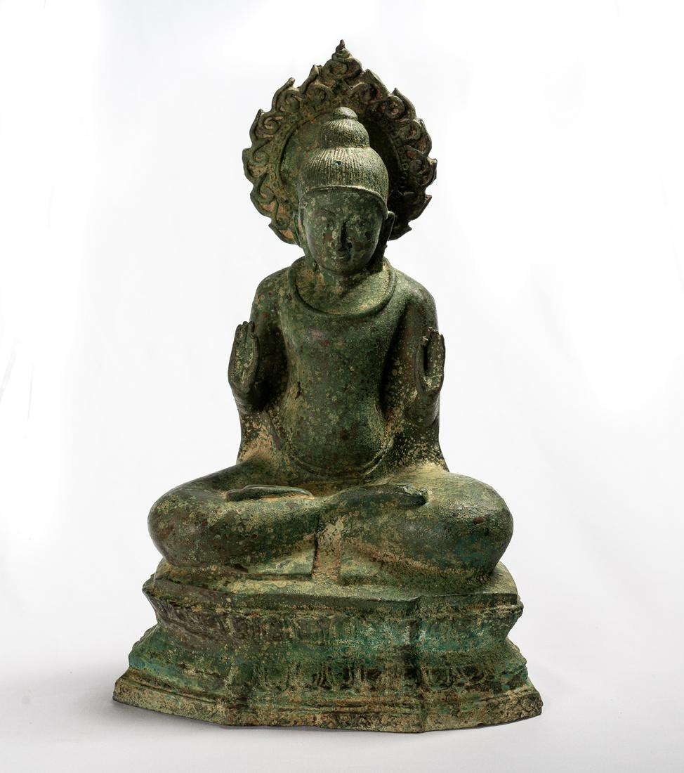 Antique Sri Lanka Style Bronze Double Abhaya Protection (1 of 11)