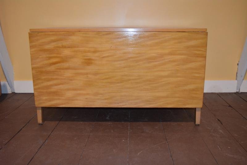 Edward Wormley Table: Edward Wormley Drop Leaf Table, 29.25" H x 50" W x 28.25" L leaves folded, open is 70 1/8"