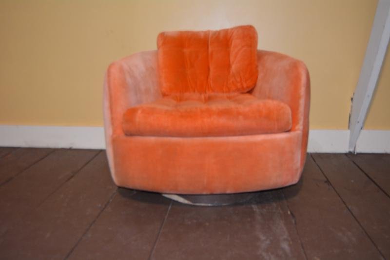 Thayer Coggin Orange arm chair, Mile Baughman designer: Thayer Coggin Orange arm chair, Mile Baughman designer