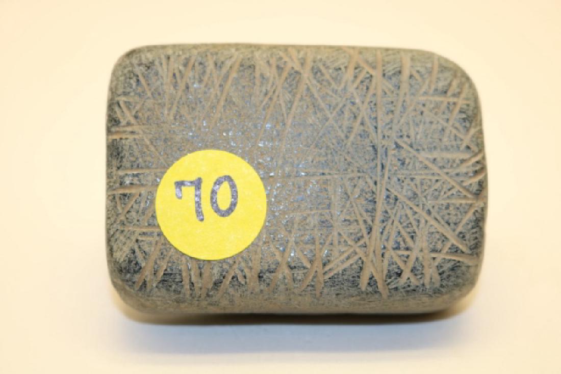 engraved tablet: 2 5/8” long engraved tablet, Cocke Co., Tennessee, steatite