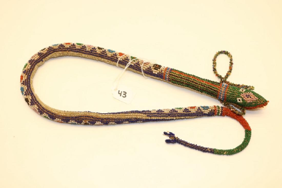 Beaded North American Snake Effigy (1 of 2)