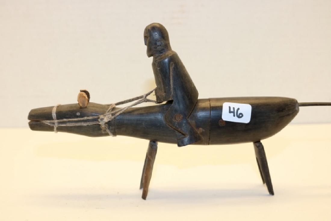 Plains Indian Buffalo Horn Horse/Rider (1 of 3)