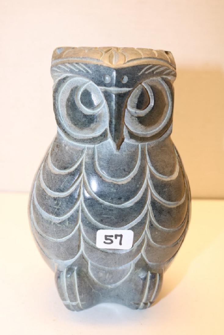 Carved Owl Figure Eskimo? Soapstone (1 of 2)