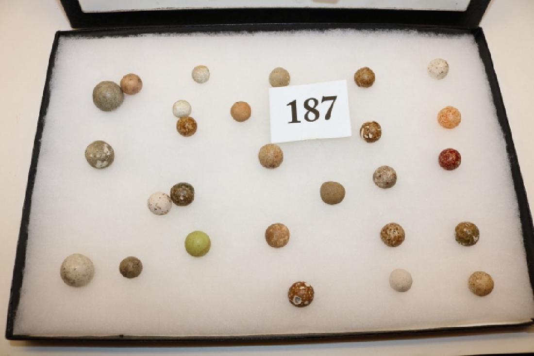 27 Clay Glass Stone Marbles (1 of 2)