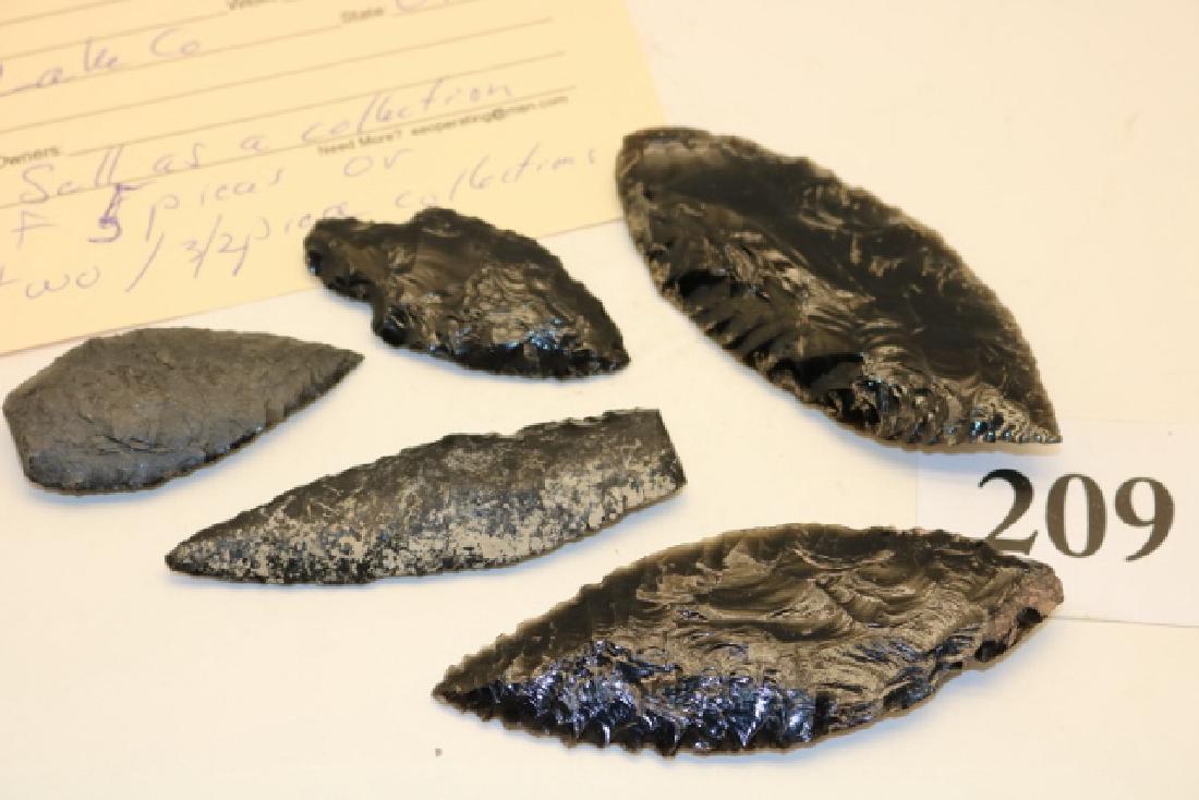 5 Obsidian Points –Blades (1 of 1)
