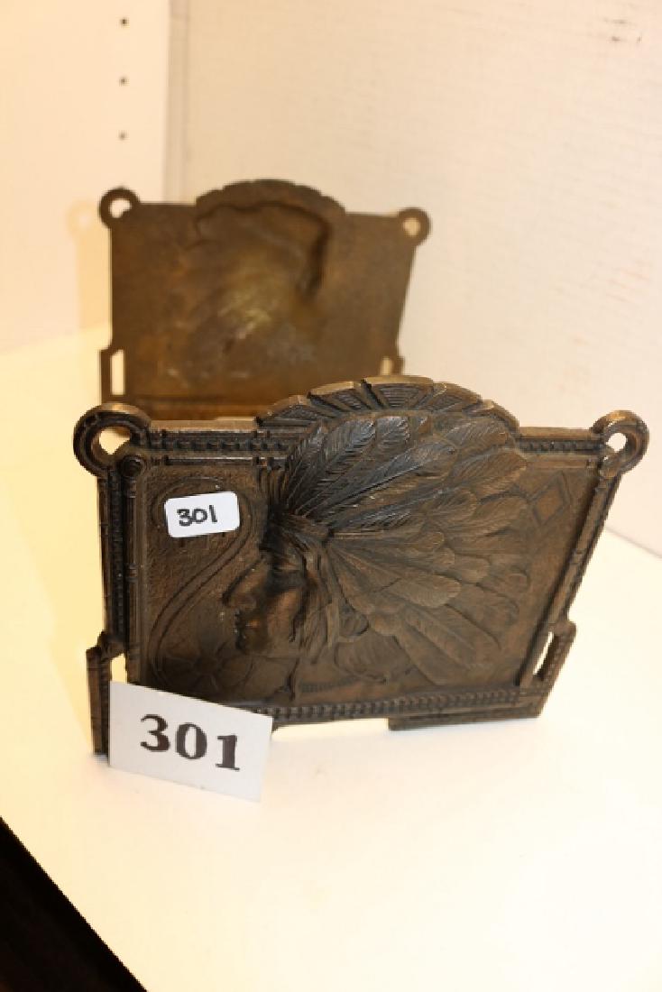 Indian Head Bronze – Brass Bookend (1 of 2)