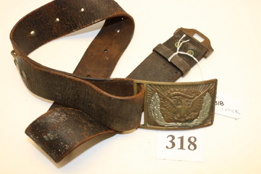 Leather Belt /Brass Civil War Eagle (1 of 4)